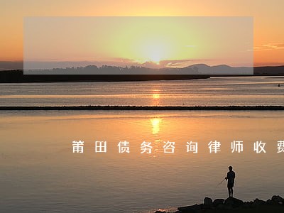 莆田债务咨询律师收费标准