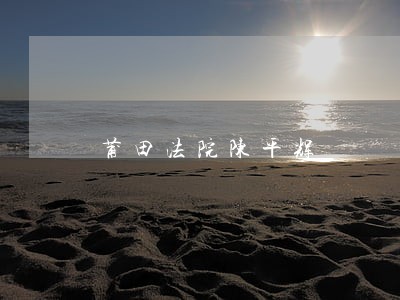 莆田法院陈平辉 莆田法院陈平辉