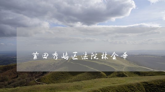 莆田秀屿区法院林金华
