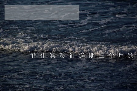 菲律宾签证逾期三个月罚款多少