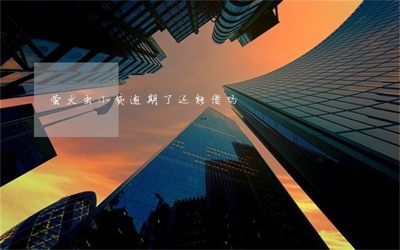 萤火虫小贷逾期了还能借吗 萤火虫小贷逾期了还能借吗
