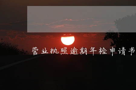 营业执照逾期年检申请书 营业执照逾期年检申请书