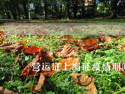 营运证上岗证疫情期间逾期了