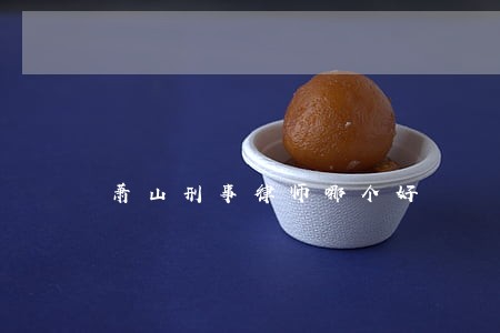 萧山刑事律师哪个好 萧山刑事律师哪个好