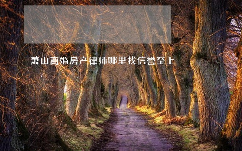 萧山离婚房产律师哪里找信誉至上 萧山离婚房产律师哪里找信誉至上