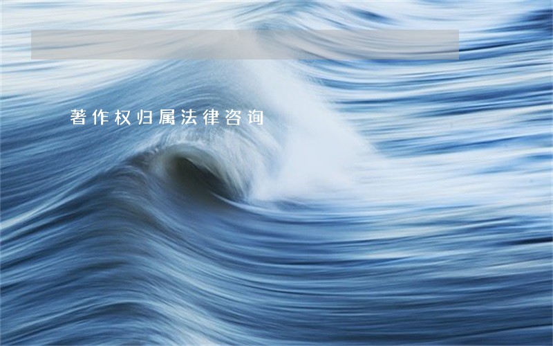 著作权归属法律咨询