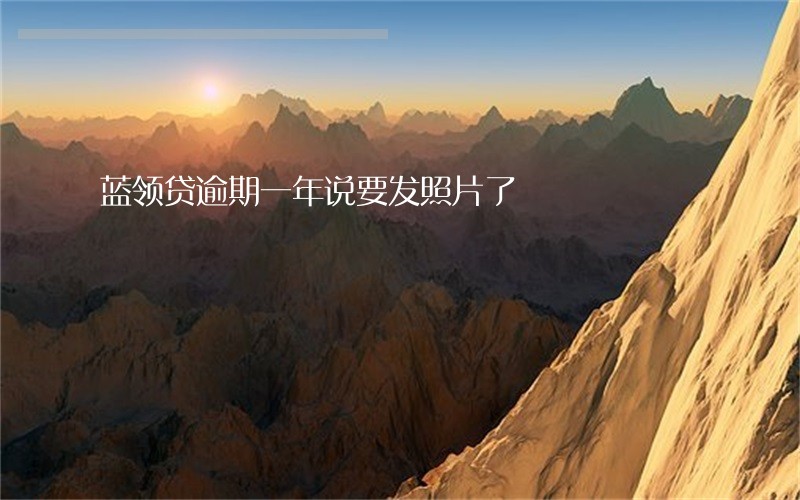 蓝领贷逾期一年说要发照片了