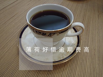薄荷好借逾期费高 薄荷好借逾期费高