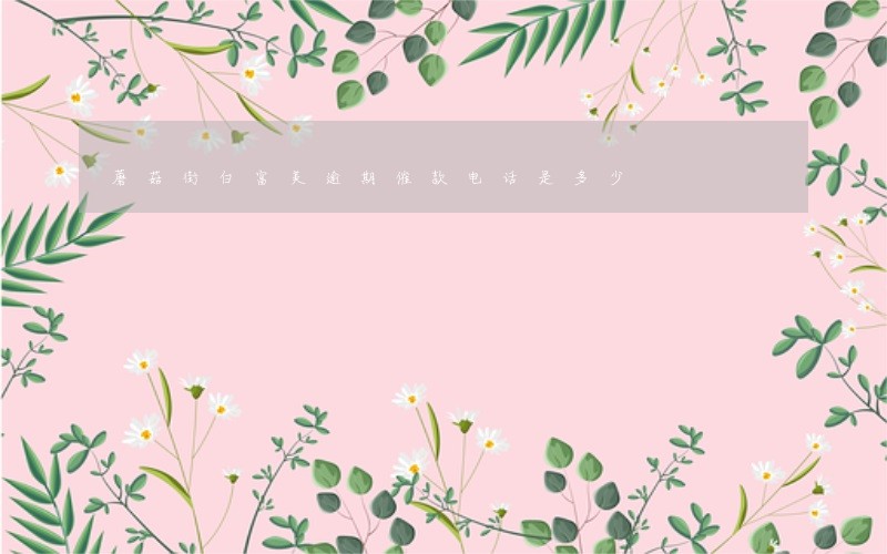 蘑菇街白富美逾期催款电话是多少 蘑菇街白富美逾期催款电话是多少