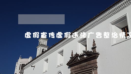 虚假宣传虚假违法广告整治情况