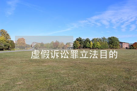 虚假诉讼罪立法目的 虚假诉讼罪立法目的