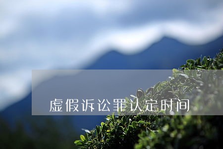 虚假诉讼罪认定时间 虚假诉讼罪认定时间