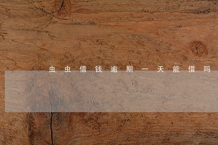 虫虫借钱逾期一天能借吗 虫虫借钱逾期一天能借吗