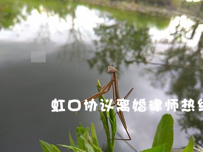 虹口协议离婚律师热线