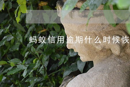 蚂蚁信用逾期什么时候恢复 蚂蚁信用逾期什么时候恢复
