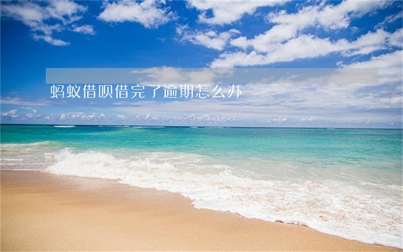 蚂蚁借呗借完了逾期怎么办 蚂蚁借呗借完了逾期怎么办