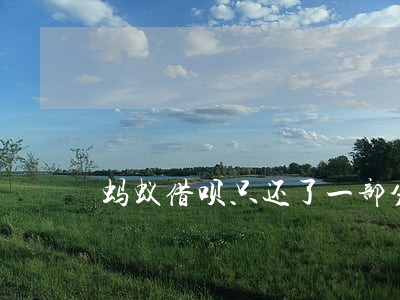 蚂蚁借呗只还了一部分算逾期吗 蚂蚁借呗只还了一部分算逾期吗