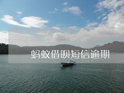 蚂蚁借呗短信逾期