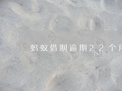 蚂蚁借呗逾期22个月 蚂蚁借呗逾期22个月