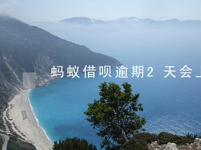蚂蚁借呗逾期2天会上征信 蚂蚁借呗逾期2天会上征信