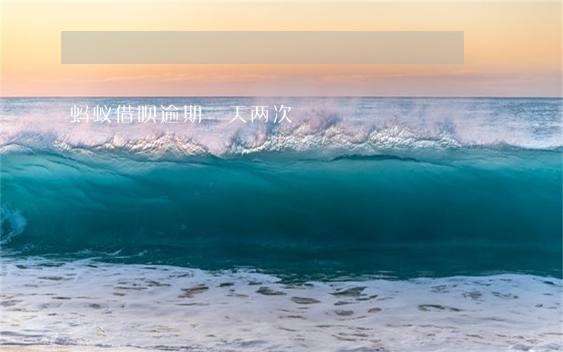 蚂蚁借呗逾期一天两次 蚂蚁借呗逾期一天两次