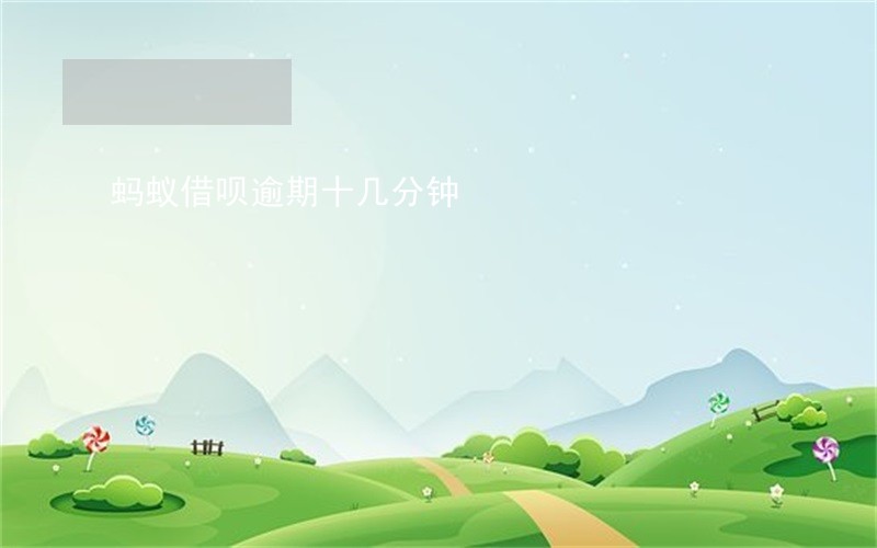蚂蚁借呗逾期十几分钟 蚂蚁借呗逾期十几分钟