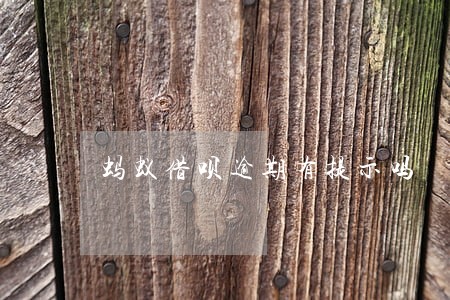 蚂蚁借呗逾期有提示吗 蚂蚁借呗逾期有提示吗