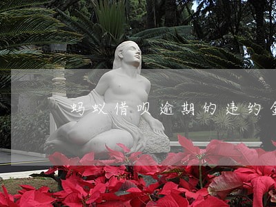 蚂蚁借呗逾期的违约金是多少 蚂蚁借呗逾期的违约金是多少