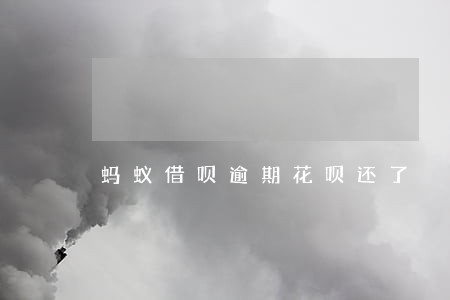 蚂蚁借呗逾期花呗还了