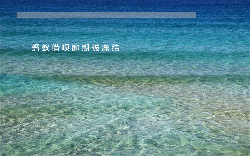 蚂蚁借呗逾期被冻结 蚂蚁借呗逾期被冻结