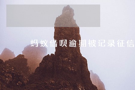蚂蚁借呗逾期被记录征信 蚂蚁借呗逾期被记录征信