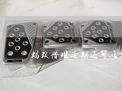 蚂蚁借呗逾期还可以贷款吗 蚂蚁借呗逾期还可以贷款吗