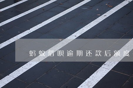 蚂蚁借呗逾期还款后额度被降低