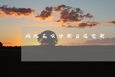 蚂蚁花呗分期后还逾期 蚂蚁花呗分期后还逾期