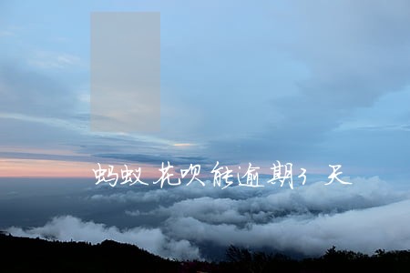 蚂蚁花呗能逾期3天 蚂蚁花呗能逾期3天