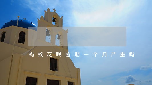 蚂蚁花呗逾期一个月严重吗