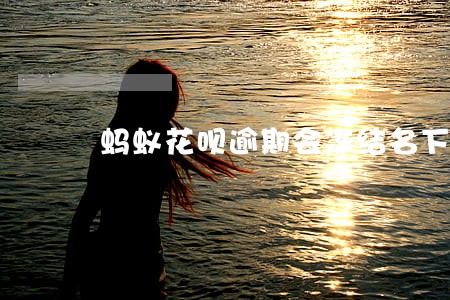 蚂蚁花呗逾期会冻结名下财产吗