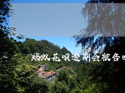 蚂蚁花呗逾期会被告吗 蚂蚁花呗逾期会被告吗