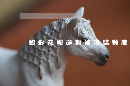 蚂蚁花呗逾期被冻结额度怎么恢复