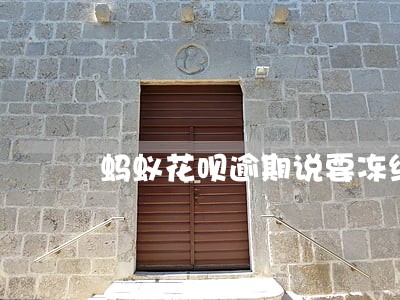 蚂蚁花呗逾期说要冻结夫妻借记卡 蚂蚁花呗逾期说要冻结夫妻借记卡
