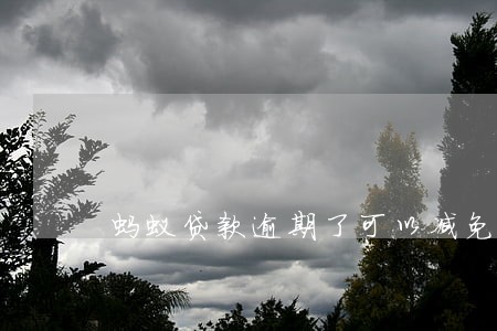 蚂蚁贷款逾期了可以减免利息 蚂蚁贷款逾期了可以减免利息