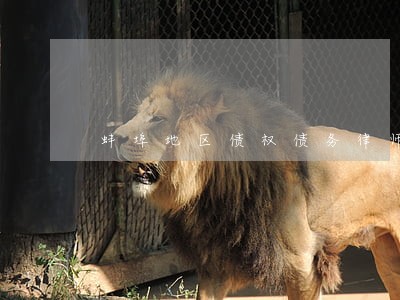 蚌埠地区债权债务律师收费问题 蚌埠地区债权债务律师收费问题