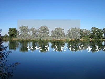 蚌埠有名的律师事务所 蚌埠有名的律师事务所