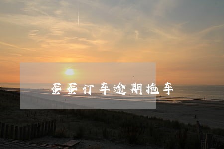 蛋蛋订车逾期拖车 蛋蛋订车逾期拖车
