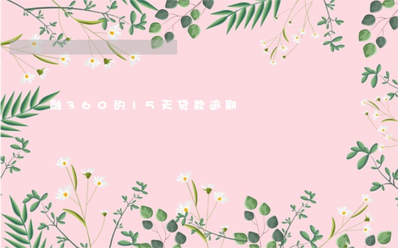 融360的15天贷款逾期