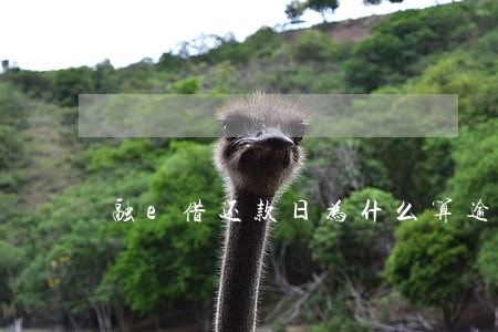 融e借还款日为什么算逾期 融e借还款日为什么算逾期