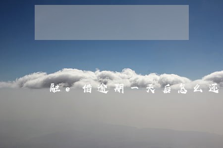 融e借逾期一天后怎么还款 融e借逾期一天后怎么还款