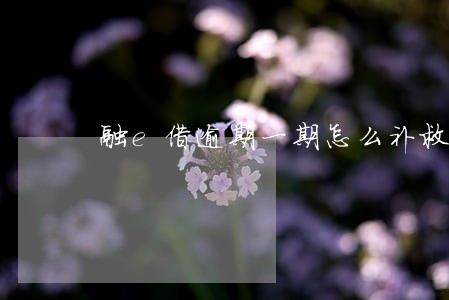 融e借逾期一期怎么补救 融e借逾期一期怎么补救