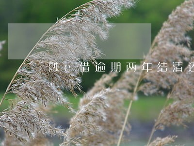 融e借逾期两年结清还能借吗 融e借逾期两年结清还能借吗