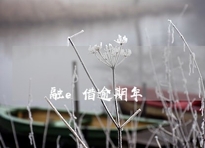 融e借逾期年 融e借逾期年